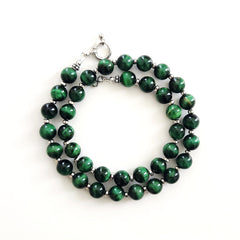 0--GREEN TIGERS EYE NECKLACE--16"