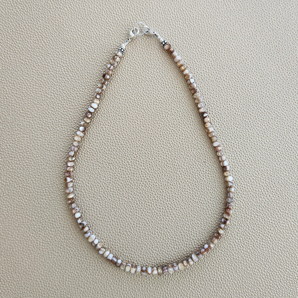 0--MINI MOTHER OF PEARL NECKLACE--16"