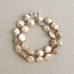0--GOLD PEARL NECKLACE--16"
