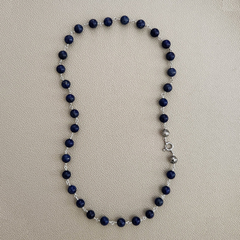 00--10MM LAPIS LAZULI NECKLACE-26"