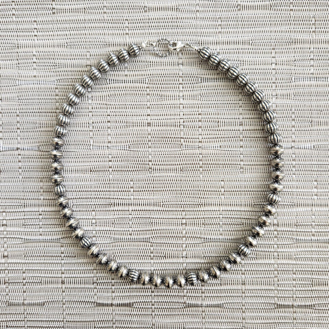 925 SOUTHWEST SILVER BEAD NECKLACE-16"