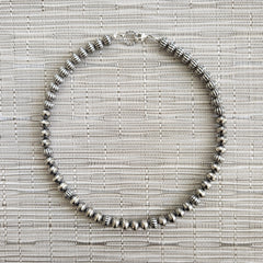 925 SOUTHWEST SILVER BEAD NECKLACE-16"