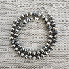 925 SOUTHWEST SILVER BEAD NECKLACE-16"