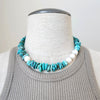 TURQUOISE NUGGET NECKLACE-16IN