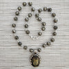 1--PYRITE NECKLACE WITH BUDDHA PENDANT-24"