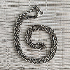 WHEAT BRAIDED CHAIN-4MM-19"