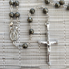 4--ROSARY PYRITE GEMSTONE (6MM)