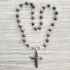 0--PYRITE NECKLACE WITH EAGLE CROSS PENDANT-20"