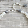 1--MOTHER OF PEARL NECKLACE WITH BUDDHA BEADS-16IN