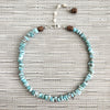 2--LARIMAR NECKLACE WITH BUDDHA BEADS-16IN
