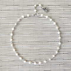 8--WHITE PEARL NECKLACE WITH BUDDHA-16"