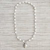 4--MOTHER OF PEARL NECKLACE WITH BUDDHA-16"