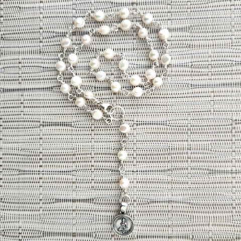 2--PEARL NECKLACE WITH BUDDHA-16"