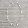 4--MOTHER OF PEARL CLOVER NECKLACE-15.5"