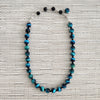 BLUE TIGERS EYE NECKLACE-16IN