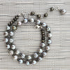 0--SILVER PEARL NECKLACE-16IN