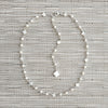 8--MOTHER OF PEARL CLOVER NECKLACE-16"