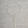 8--MOTHER OF PEARL CLOVER NECKLACE-16"