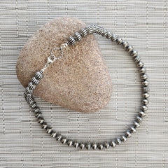 925 SOUTHWEST SILVER BEAD NECKLACE-16"