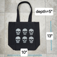 6--MINI NEO SKULL CANVAS TOTE