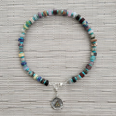 1--MIXED GEMSTONES & ALL-SEEING EYE PENDANT