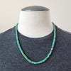 0--TURQUOISE NECKLACE WITH 925 SILVER SKULL BEAD