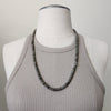 0--PYRITE NECKLACE WITH 925 SILVER SKULL BEAD