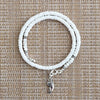 7--WHITE SHELL HEISHI NECKLACE WITH 925 CLAW