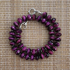 1--PURPLE TIGERS EYE NECKLACE