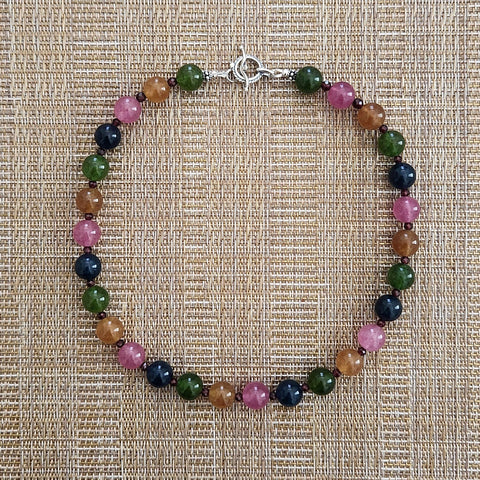 1--MULTI COLOR JADE NECKLACE