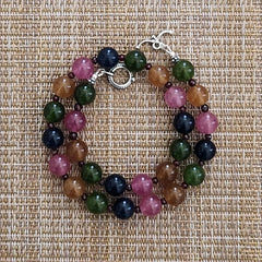 1--MULTI COLOR JADE NECKLACE