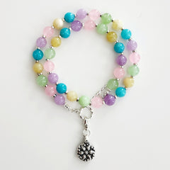 2--PRETTY IN PASTELS NECKLACE W/ 925 MINI MANDALA