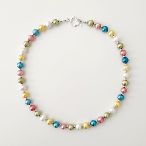 1--PASTEL PEARL NECKLACE