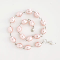 1--ROSE PEARL NECKLACE-18"