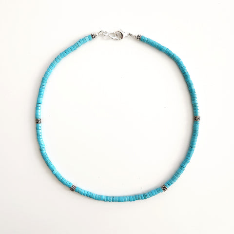 1--TURQUOISE HEISHI NECKLACE