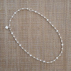 1--MINI MOTHER OF PEARL CLOVER NECKLACE