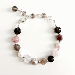 SMOKY QUARTZ GEMSTONE MIX BRACELET