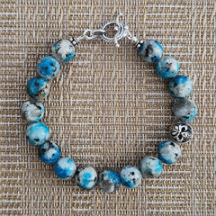 00--K2 GEMSTONES W/ 925 SKULL BRACELET