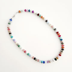 2--MIXED GEMSTONE NECKLACE-22"