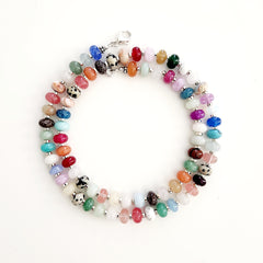 2--MIXED GEMSTONE NECKLACE-22"