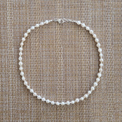 1--WHITE MINI COIN PEARL NECKLACE