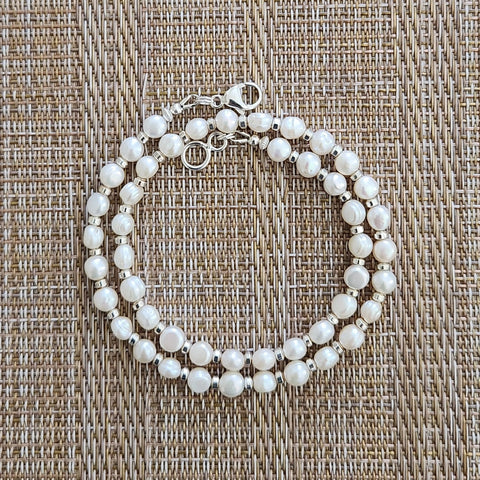 1--WHITE MINI COIN PEARL NECKLACE