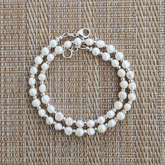 3--WHITE MINI COIN PEARL NECKLACE