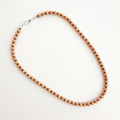 0--ORANGE CORAL NECKLACE -18"