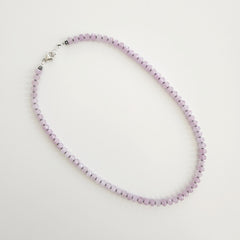 0--LAVENDER JADE NECKLACE--18IN