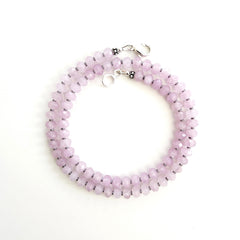 0--LAVENDER JADE NECKLACE--18IN