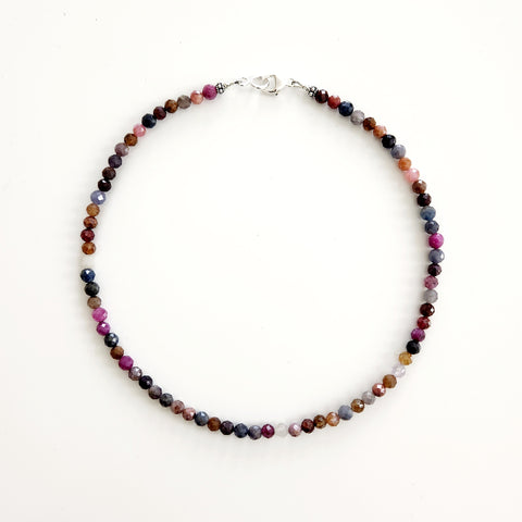 0--RUBY & SAPPHIRE NECKLACE-16"