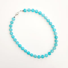 0--AQUA COLOR JADE NECKLACE-18"