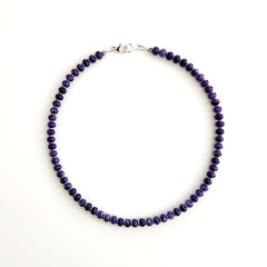 0--PURPLE JADE NECKLACE-16"