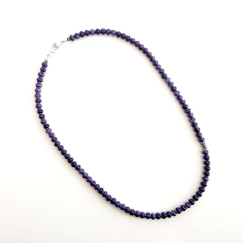 0--PURPLE JADE NECKLACE-22"